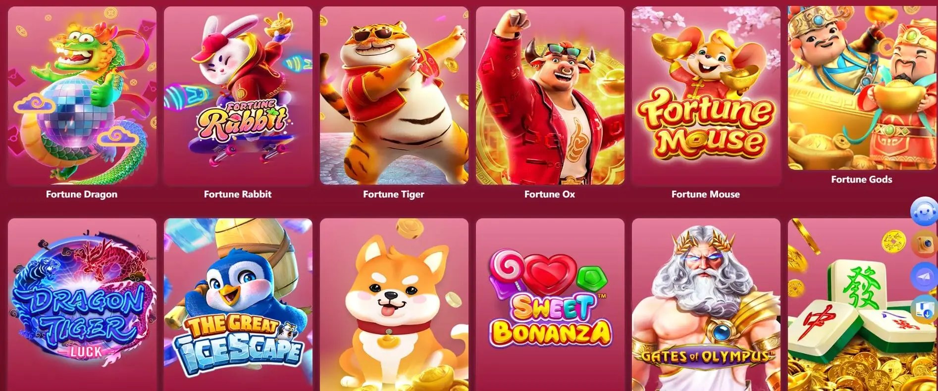 Nuansa hiburan dadu Lucky Dice pada halaman inajp